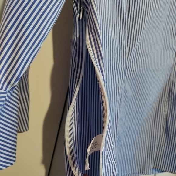 Talbot's blue and white striped tunic top size small - Picture 5 of 10